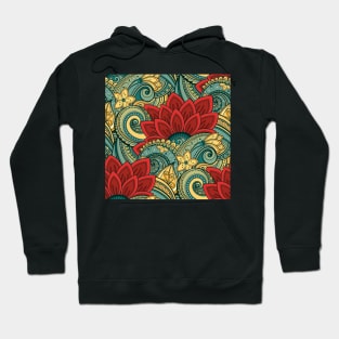 Paisley Print with Vintage Floral Motifs Hoodie